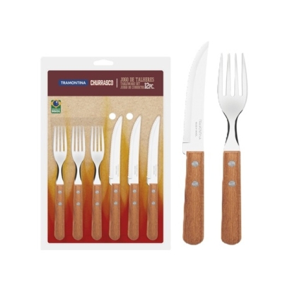 CUBIERTOS MADERA DYNAMIC CU/TE B X 12