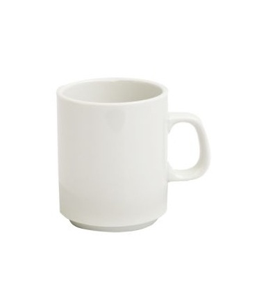 TAZA PORCELANA BLANCA KREM 140 CC