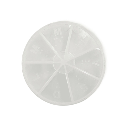 PASTILLERO PLASTICO REDONDO 8 DIV