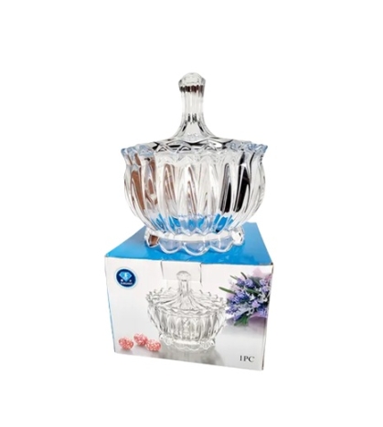 BOMBONERA VIDRIO REDONDA PANIE 8 CM