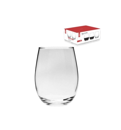 VASO VIDRIO BOMBE 550 ML C X 6