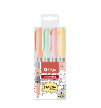 RESALTADOR FILGO PASTEL FINE E X 4