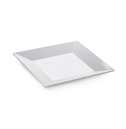 PLATO MELAMINA CUADRADO PLAYO FINO 25 CM