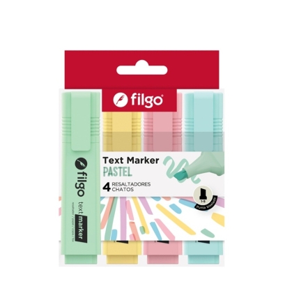 RESALTADOR TEXT MARKER PASTEL E X 4