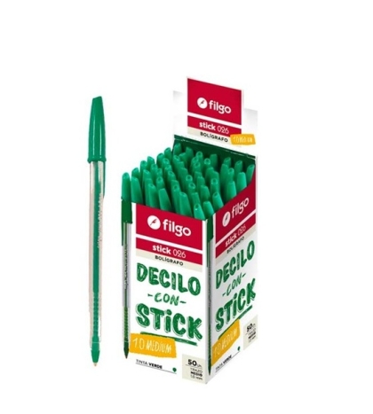 BOLIGRAFO STICK MEDIO VERDE