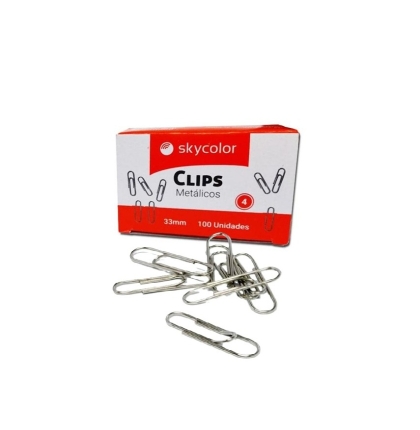 CLIPS METALICO 100 UNIDAD N� 4 33 MM