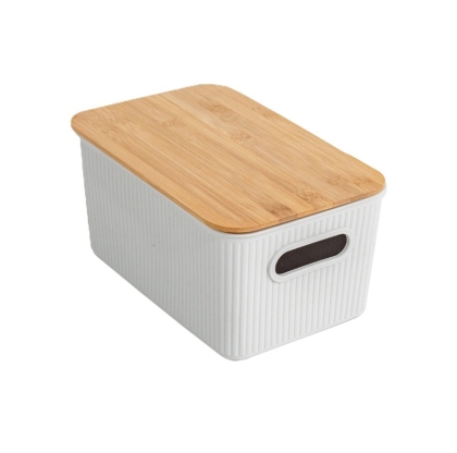 CAJA PLASTICA RECT BLANCA T/MAD 28 CM