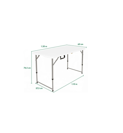 MESA PLASTICA G RECTANGULAR 1.20 X 60 CM