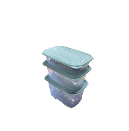 SET X 3 HERMETICO PLASTICO RECT 0.7/1.1/1.6 L