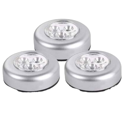LAMPARA REDONDA PILAS 3 LED