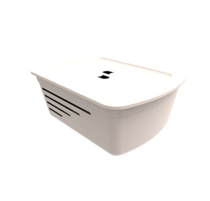 CAJA PLASTICA BLANCA TAPA 5 LT 31 X 19 X 12 