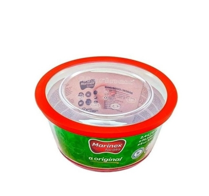 BOWL VIDRIO REDONDO C/ TAPA 22 CM 2400 ML 