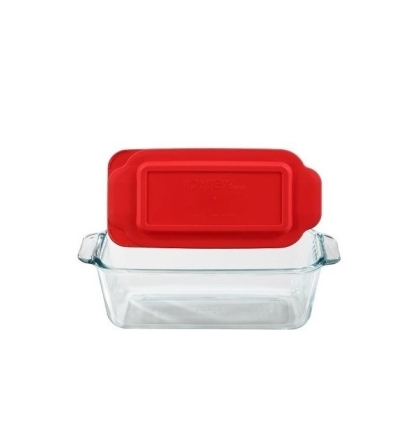 MOLDE VIDRIO BUDIN C/ TAPA 700 ML