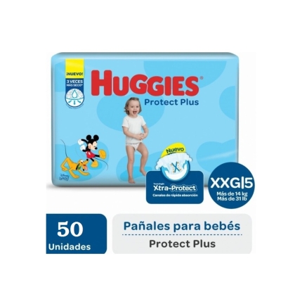 PAÑAL HUGGIES PROTEC PLUS XXG 50
