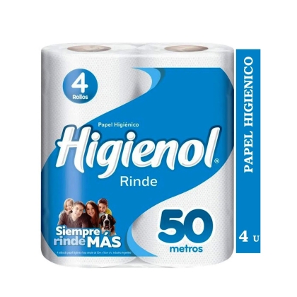 PAPEL HIG HIGIENOL RINDE 4 R X 50 MT
