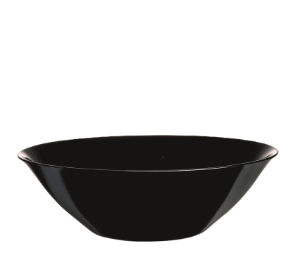 ENSALADERA VIDRIO CARINE 27 CM NEGRO 