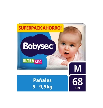 PAÑAL BABYSEC ULTRA SOFT HP M 60