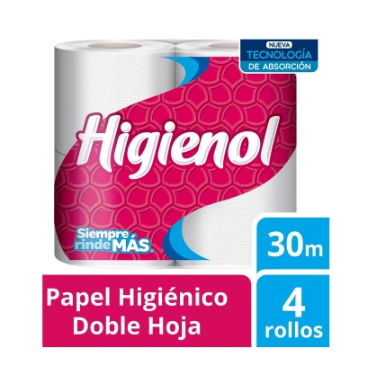 PAPEL HIG HIGIENOL PLUS 4 R X 30 MT