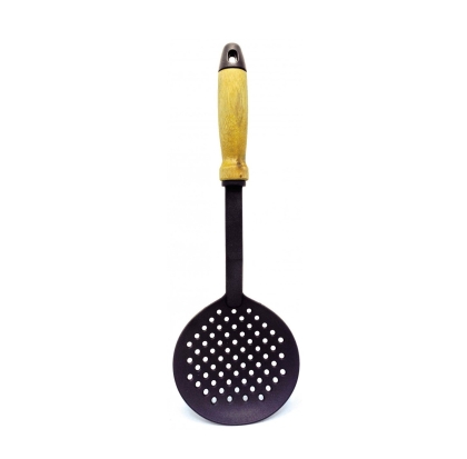 ESPUMADERA NYLON MANGO MADERA TK