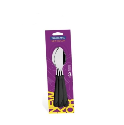 CUCHARA PLASTICO NEW COLOR B X 3 
