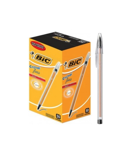 BOLIGRAFO BIC CRISTAL FINO NEGRO 