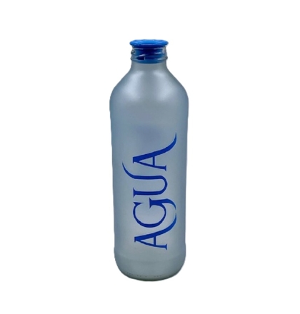 BOTELLA VIDRIO ESMERILADA AGUA 