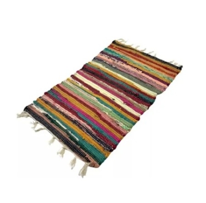 ALFOMBRA TEJIDA MULTI FLECOS 50 X 80 CM 