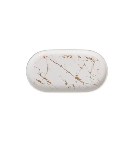 BANDEJA PLASTICO OVAL VETEADA 33 CM