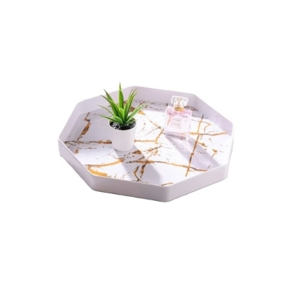BANDEJA PLASTICO OCTOGONAL VETAS 28 CM
