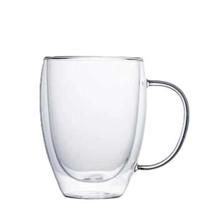 TAZA VIDRIO MUG DOBLE 300 ML