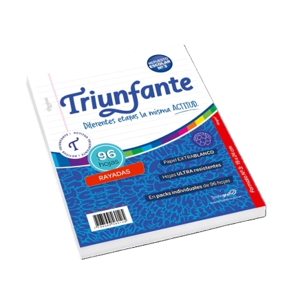 REPUESTO ESCOLAR TFTE RAYA 90 GR X 96 HOJAS 