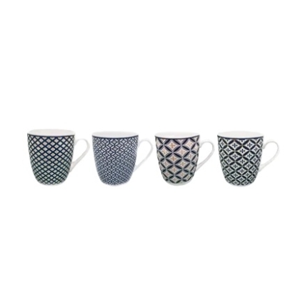 TAZA PORCELANA  BOMBE DECORADO