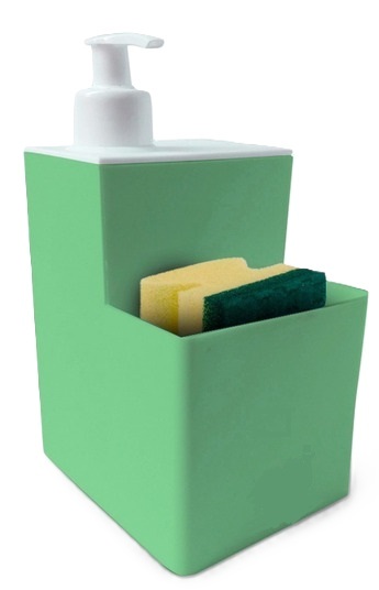 DOSIFICADOR PLASTICO + PORTA ESPONJA 