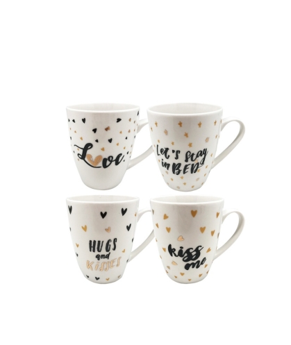 TAZA PORCELANA RECTA DECORADA