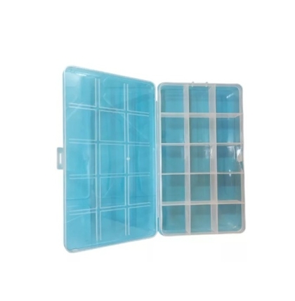 ESTUCHE PLASTICO 15 DIV 17 X 10 X 2 CM