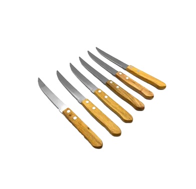 CUCHILLO MADERA FRUIT X 6 