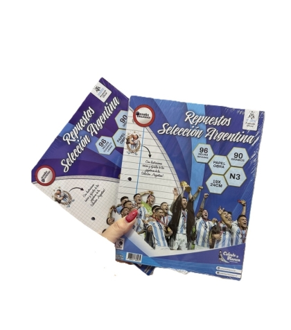 REPUESTO ESCOLAR SEL ARG RAYA 90 GR X 96 HOJAS 