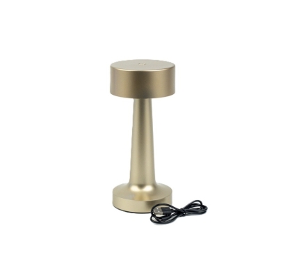 VELADOR LED METAL RECARGABLE 21 CM
