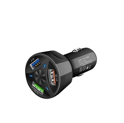 CARGADOR AUTO 3 PUERTOS USB 55W