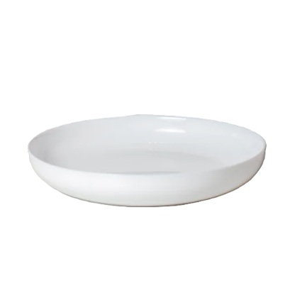 PLATO VIDRIO COUCOUS BLANCO 25 CM