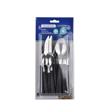 SET CUBIERTO NEW COLOR TRAM B X 24 PZ