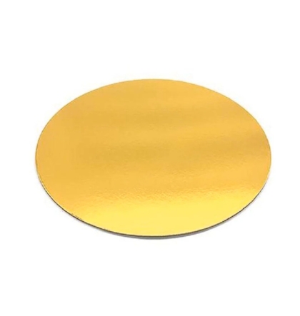 DISCO BASE LAMINADO ORO 24 CM X UNIDAD