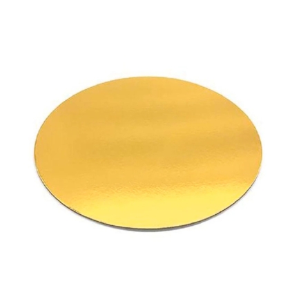 DISCO BASE LAMINADO ORO 30 CM X UNIDAD