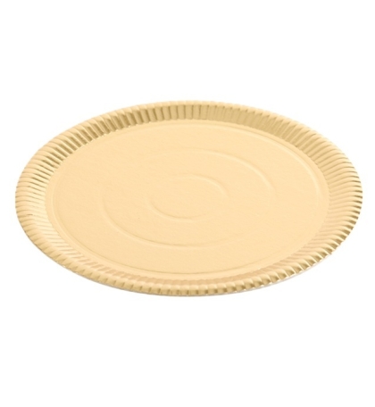 PLATO DORADO REDONDO 36 CM X UNIDAD