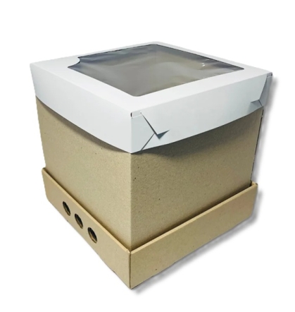 CAJA REFORZADA TORTA ALTA VISOR 25 X 25 X 25C