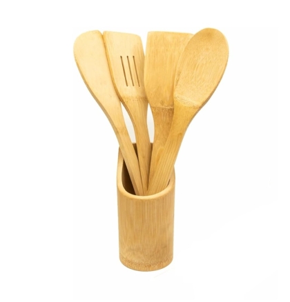 UTENSILLO BAMBU VASO X 4