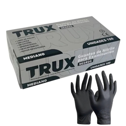 GUANTES NITRILO NEGRO M