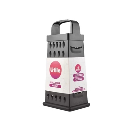 RALLADOR ACERO CH 4 CARAS NEGRO