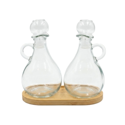 SET 2 FRASCOS VIDRIO ACEITE