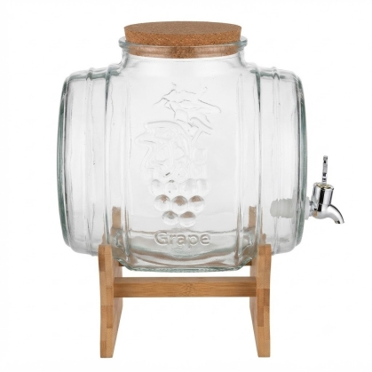 BARRIL VIDRIO SOPORTE 29 X 18 X 29 CM